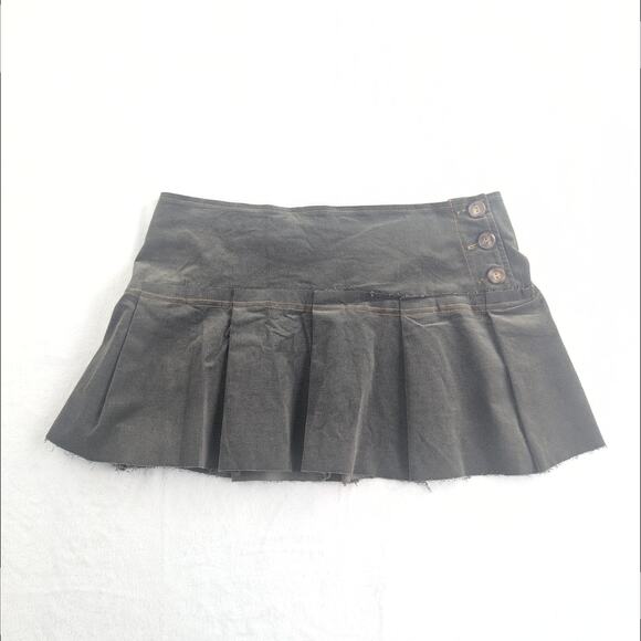 Xers Corduroy Micro Mini Skirt Pleated Y2K SleazeRevival Grunge Junior's XL - Picture 1 of 7